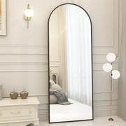 GLSL Length Mirror 71x 27 Floor Mirror Arched Standing Dressing Mirror for Berdroom, Black