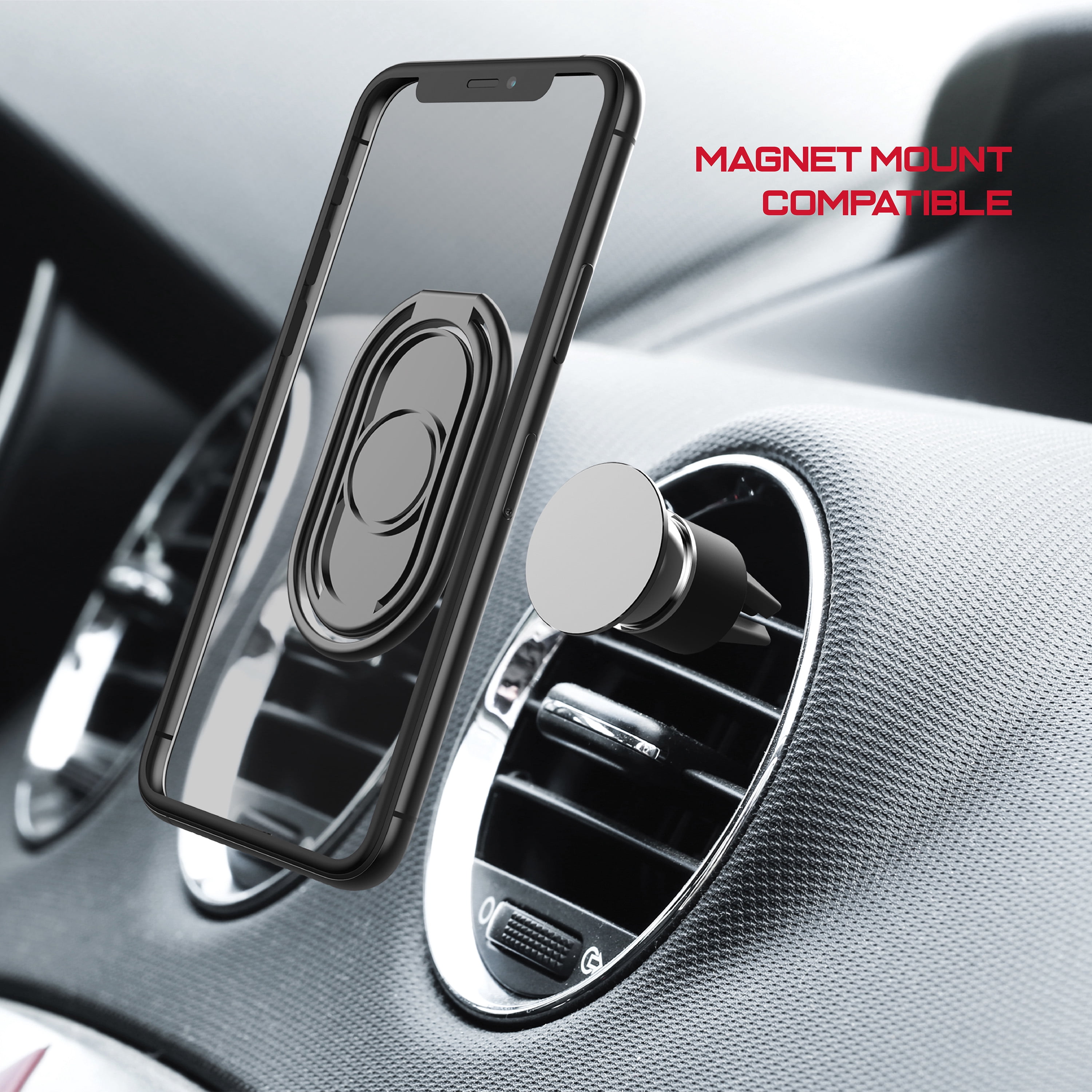 AXISGRIP - Universal Smartphone Ring Holder & Desk Stand with 360° Rotation and Adhesive Backing