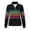 Black, variant on Tqcoqu Half-Zip Collar Fashionable Rainbow Striped Sweatshirt, Women V Neck Long Sleeve for Fall & Winter