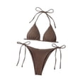 thumbnail image 2 of Bikini para mujer Traje de baño de traje de baño para actividades acuáticas de clubes Spas de vacaciones Café, 2 of 9