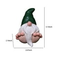 thumbnail image 3 of YOHAVEN Garden Gnome Resin Statue Mini Outdoor Dwarf Figurines Yard Lawn Ornaments Fairy Tale Courtyard Potted Plants Patio Decorations Gift for Home Garden Lovers, 3 of 6