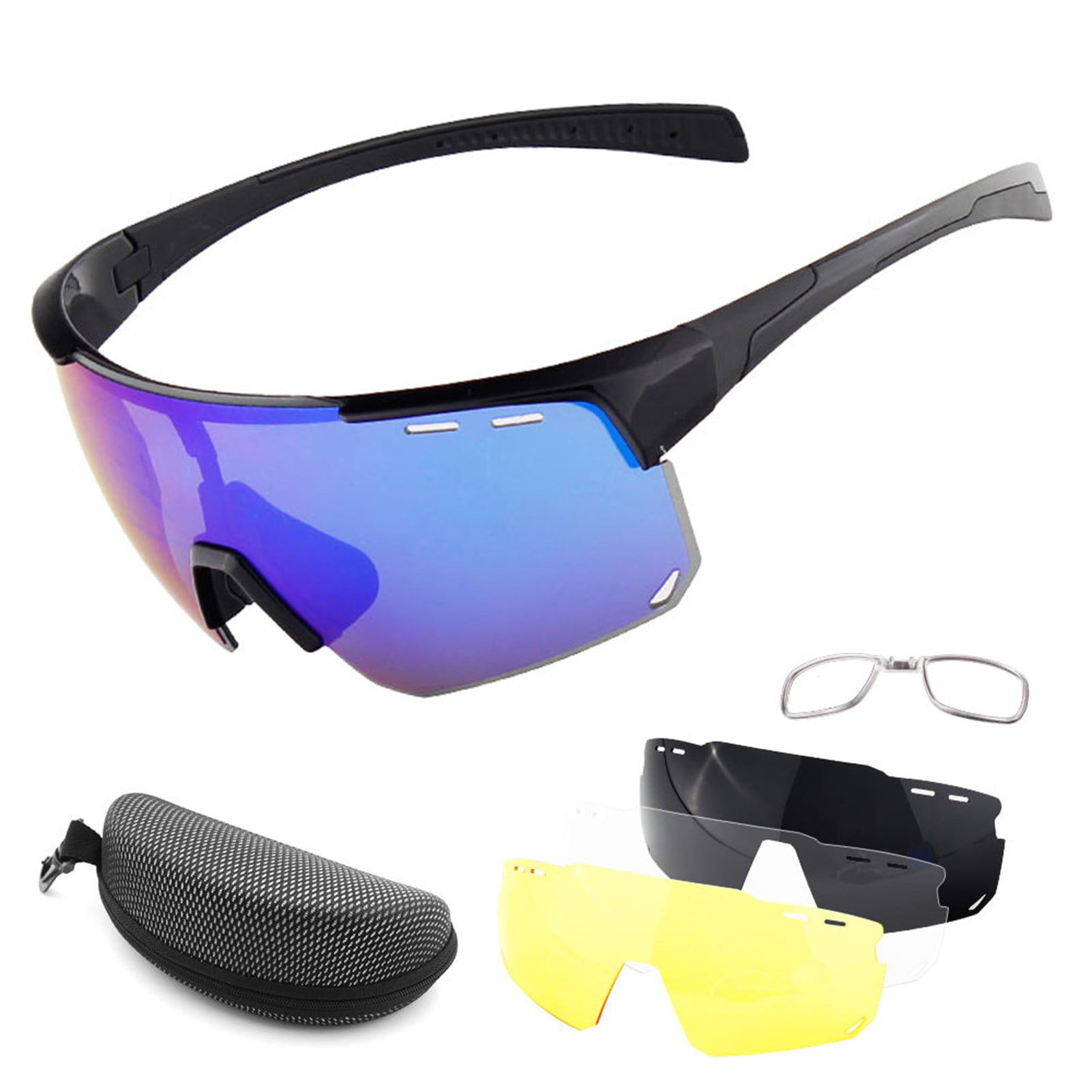 Polarized Cycling Glasses Bicycle Mountain 3 Lens Sunglasses Men's Women Unisex 