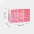thumbnail image 2 of 9-Grid Jewelry Storage Box Dustproof Drawer Organizer for Dormitory Household Closet Bedroom Small Accessories Display Case, 2 of 12