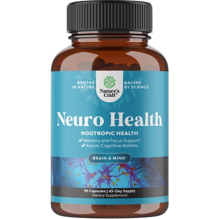 Natures Craft Mind Support Natural Nootropic Cognitive Support Supplements for Men and Women