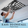 thumbnail image 6 of American Flag Fluorescent Light Covers, Black US Flag Eagle Magnetic Light Covers for Ceiling Lights, Fluorescent Ceiling Shade Filters for Classroom Bedroom Office 4x2Ft x 1PCS, 6 of 8