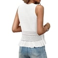 thumbnail image 6 of Sleeveless Women Crochet Casual Knit Tank Tops Sweater Vest, 6 of 7