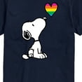 thumbnail image 3 of Peanuts - Snoopy Rainbow Heart - Men's Short Sleeve Graphic T-Shirt, 3 of 6