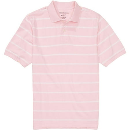 Big Men's Striped Pique Polo