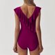 thumbnail image 3 of Traje Deportivo para las Mujeres Trajes de Baño de Color Sólido de Protección Solar sin Mangas, Poliéster para la Playa de Surf, 3 of 8