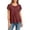 *Wine, variant on ClodeEU Women's Lightweight Round Neck Cap Short Sleeve Pleated Blouse,Casual Loose Babydoll Top Army Green,Women's Plus L
