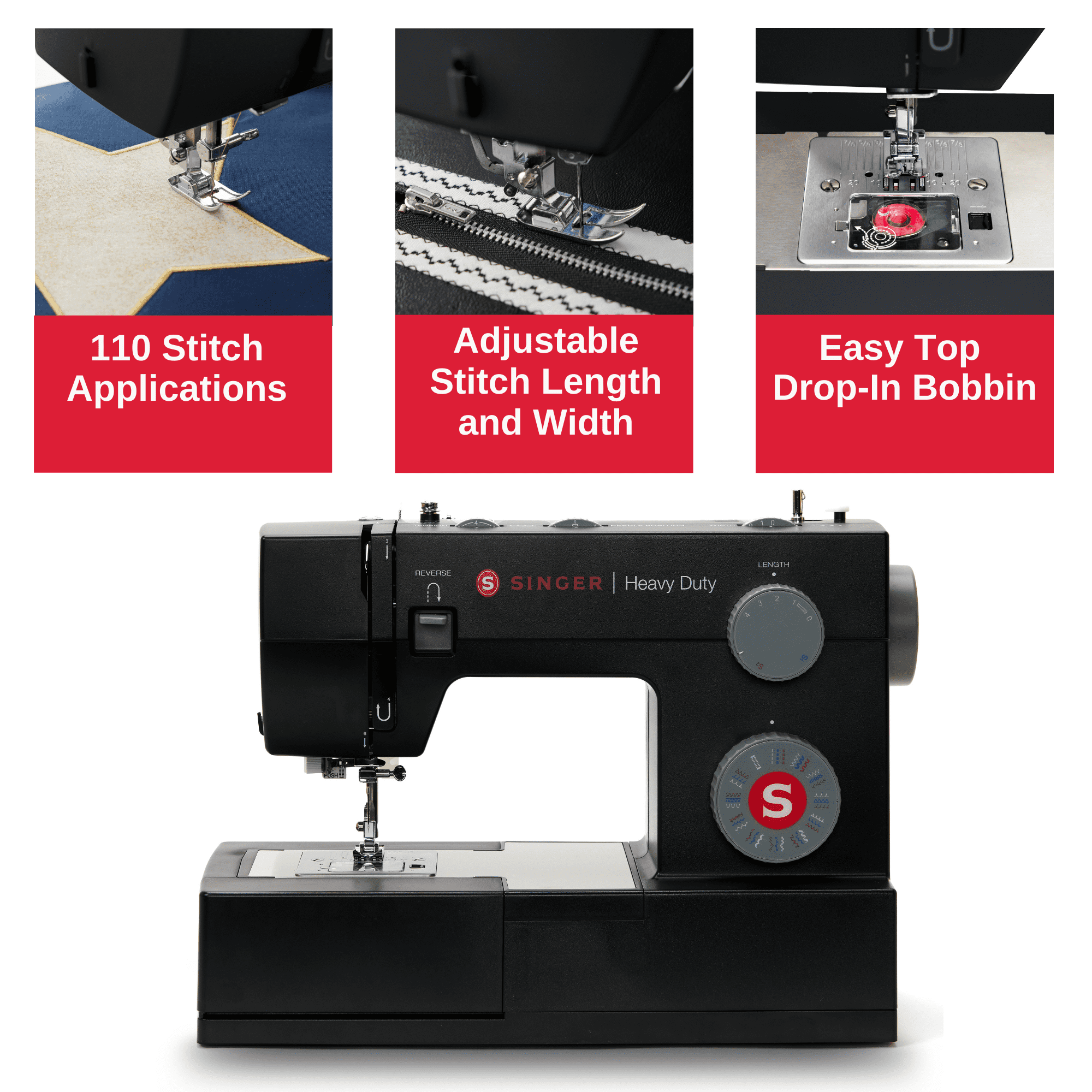 Singer® Heavy Duty 4423 Sewing Machine With 97 Stitch Applications 
