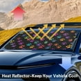 thumbnail image 5 of Jeiento Colorful Dog Paw Prints Car Sun Shade for Windshield Auto Sun Shades Foldable Automotive Interior Accessories for Sun Protection Protector Accessories for Car Truck SUV, 5 of 7