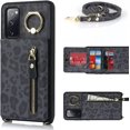 thumbnail image 6 of Samsung Galaxy S20 5G Phone Case for Women with Card Holder,Samsung S20 Case Wallet Crossbody Lanyard with Strap,Credit Card Slots Kickstand Case with Ring Holder,6.2 Inch,Black Leopard, 6 of 14