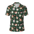 thumbnail image 2 of Daiia Festive Forest Friends Pattern Men’s Polo Shirts,Solid Deck Shirt,Classic Fit, Breathable Cotton Polo for Casual and Sport Wear-Small, 2 of 7