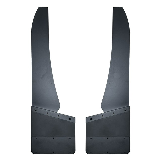 Prograde 48′′ x 14′′ Long John Kickback Mud Flaps Front, Heavy Duty Rubber With Stainless Steel