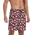 thumbnail image 2 of Wukai Tomatoes Men’s Short Pajama Pants With Pockets Soft Sleep Pj Shorts for Men-, 2 of 6