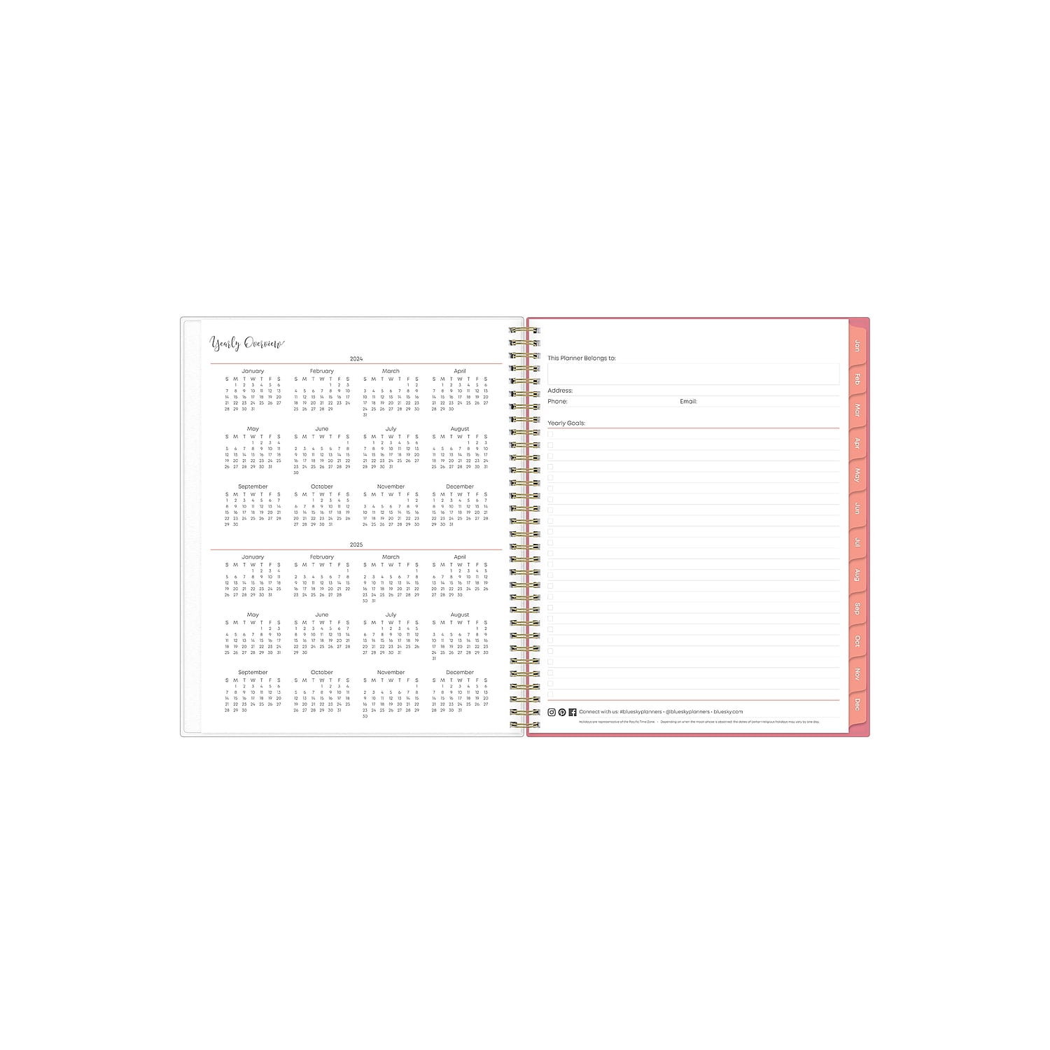 2024 Weekly Monthly Planner, 8.5x11, by Blue Sky, Fly By