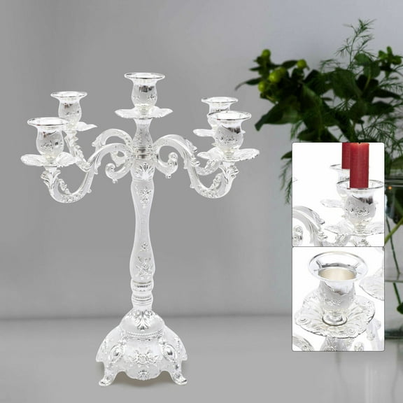 5-Arm Candelabra Taper Candlestick Candle Holder Wedding Decorations