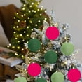 thumbnail image 4 of 6PCS Flocked Velvet Christmas Balls - 2.4" Rustic Xmas Tree Ornaments, Shatterproof Holiday Decor for Home & Office, 4 of 6