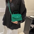 thumbnail image 2 of Bolsos Tipo Cartera Bolso de mujer Bolso de fieltro elegante Bolso bandolera con solapa informal (Verde), 2 of 2