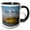 Black/White, variant on 3drose, Fortress El Morro, Old Town, San Juan, Puerto Rico, 11oz Two-tone Green Mug