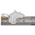 thumbnail image 5 of 10K Yellow Gold Round & Baguette Diamond Africa Map Pendant 2.05" Charm 3.84 CT., 5 of 6