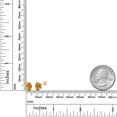 thumbnail image 3 of Gem Stone King 18K Yellow Gold Plated Silver Yellow Citrine and White Topaz Stud Earrings for Women (1.52 Cttw, Gemstone November Birthstone, Oval Checkerboard 7X5MM), 3 of 4