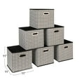 thumbnail image 2 of Household Essentials Fabric Storage Bins 6 Piece Set, Houndstooth White and Black, 2 of 6