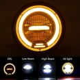 thumbnail image 4 of 6.5-inch round LED motorcycle headlight with mounting brackets, 4 of 5