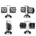 thumbnail image 2 of Flip Clock Home Decor Gift Flip Over Desk Clocks Creative Flip Down Page Table Clocks Stainless Steel Mechanical Automatic, 2 of 5