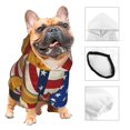thumbnail image 3 of Balery American Flag And Baseball Sudadera con Capucha para Perros Pequeños – Ropa para Mascotas, Disfraz para Perros y Gatos, Ideal para Fiestas y Cosplay-Small, 3 of 7