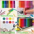 thumbnail image 2 of KINSPORY 260 Pack Drawing Painting Colouring Art Set, Deluxe Wooden Art Supplies Crafts, Gift for Artist Beginners Kids Girls Boys, 2 of 7