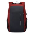thumbnail image 2 of Mochila Urbana Black Mamut Antirrobo, Compartimento Laptop, Puerto USB, Reforzada, A Prueba de Agua, Negro con Rojo 5 L, 2 of 8