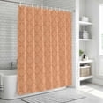 thumbnail image 5 of Polyester Fabric Orange Plaid Shower Curtain, Modern Farmhouse Simple Abstract Stripes Waterproof Bathtub Curtain Bathroom Decor Set with Hooks 60 x 72 Inches, 5 of 6