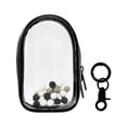 thumbnail image 2 of HILABEE Clear Figure Display Bag with Keychain Mini Doll Storage Bag for Mini Figure Black Round, 2 of 8