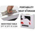 thumbnail image 6 of PEXMOR Beer Pong Table, 8FT Foldable Pong Table, Portable Beer Pong Table Height Adjustable w/Cup Holes, Beer Game Table with Pong Balls & Cups, 6 of 9