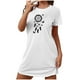 thumbnail image 2 of Camisón corto de talla grande para mujer, camisón de manga corta con estampado de pecho a la moda, camisón para mujer, 2 of 7