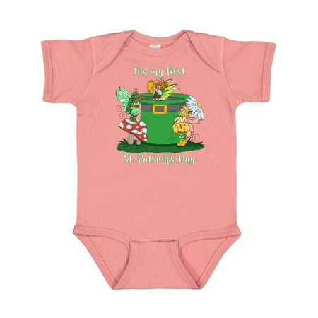 

Inktastic It s My 1st St. Patrick s Day with Cute Fairies Gift Baby Boy or Baby Girl Bodysuit