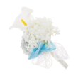 thumbnail image 1 of Hecho Novio Seda Ramillete Fantasía Boutonnieres Mejor Hombre Boda de Baile Flores Gris, 1 of 9