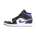 thumbnail image 4 of Air Jordan 1 Mid Men's Shoes Court Purple-Black-White 554724-095, 4 of 6