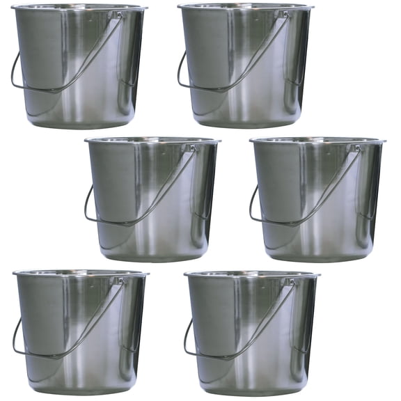 Buffalo Tools SSB100SET 6PC 1 GAL Stainless Steel Bucket Set