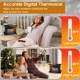 thumbnail image 4 of 800W Electric Fireplace Heater with Accurate Digital Thermostat Timer, Freestanding Corner Fireplace with Remote Control and Low Noise, Artificial Flame Stove for Living Room, Bedroom, Office, Black, 4 of 8