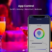 BroadLink Smart Bulb, 10W RGB Dimmable Wi-Fi LED Smart Light Bulbs Color Changing A19 800lm, Works with Google Home, Siri and IFTTT, No Hub Required (1-Pack)