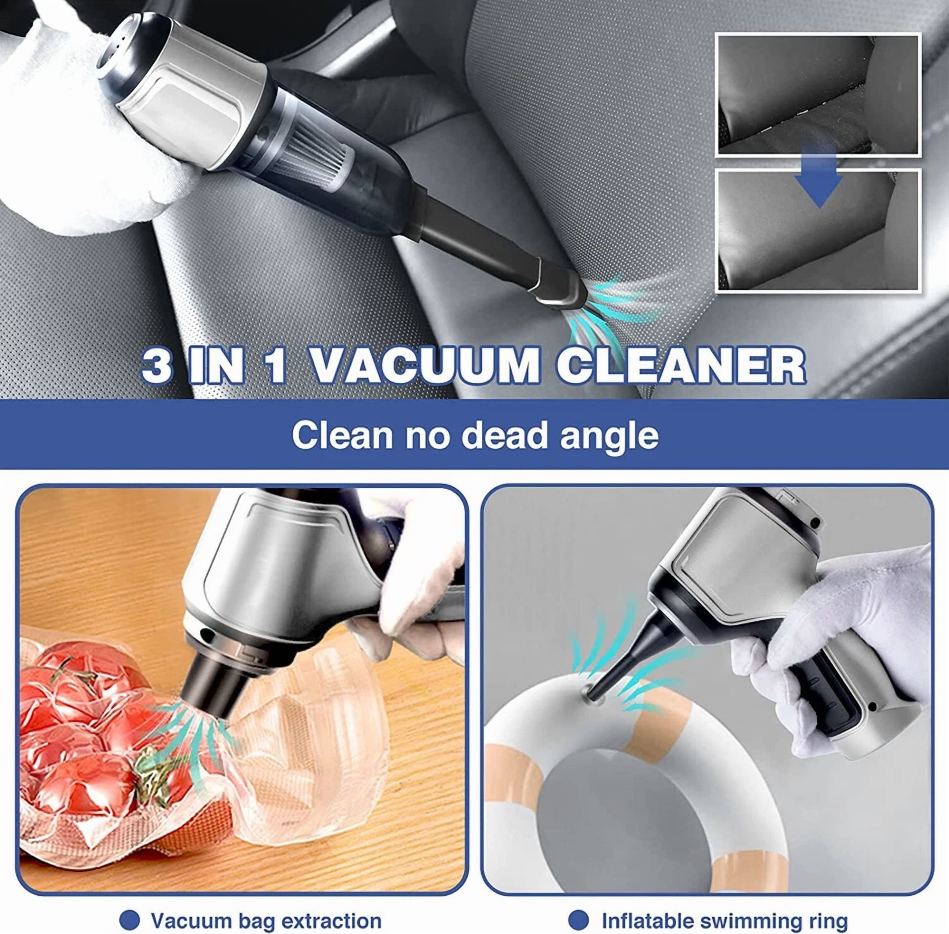 CIRCLE- 120W Handheld Car Vacuum Cleaner Cordless Mini Wet Dry High Power Wireless Auto