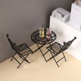 thumbnail image 4 of Ettsollp Dollhouse Chair Realistic Looking Rust-proof Alloy 1 :12 Dollhouse Miniature Simulation Metal Table Chair Birthday Gift, 4 of 8