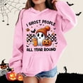 thumbnail image 2 of Big Boys Hoodie for Kids Sweatshirt Pullover Casual Loose Cute Print Long Sleeve Hoodie Casual Basic Pullover ,Size 11-12T , Pink, 2 of 4