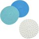 thumbnail image 3 of Juego de agarraderas para ollas de cocina, 100 % algodón, tejido de hilo, juego de 3, posavasos elegantes, almohadillas para ollas calientes, tapetes para ollas calientes, reposacucharas, 3 of 8