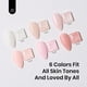 thumbnail image 2 of Set de esmaltes de uñas en gel Beetles Color Base, 6 colores, rosa nude, 2 of 7