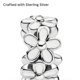 thumbnail image 4 of Charm Spacer PANDORA con forma de margarita blanca, plata de ley, 4 of 6