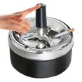 thumbnail image 2 of Extra Large Chrome Spinning Ashless Ashtray |premium Windproof Ashtray, 2 of 5
